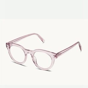 Warby Parker Translucent Light Pink Round Glasses